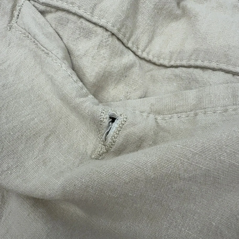 Mutual Weave Pants Mens XXL Beige Cotton‎ Linen Blend Relaxed Drawstring Casual